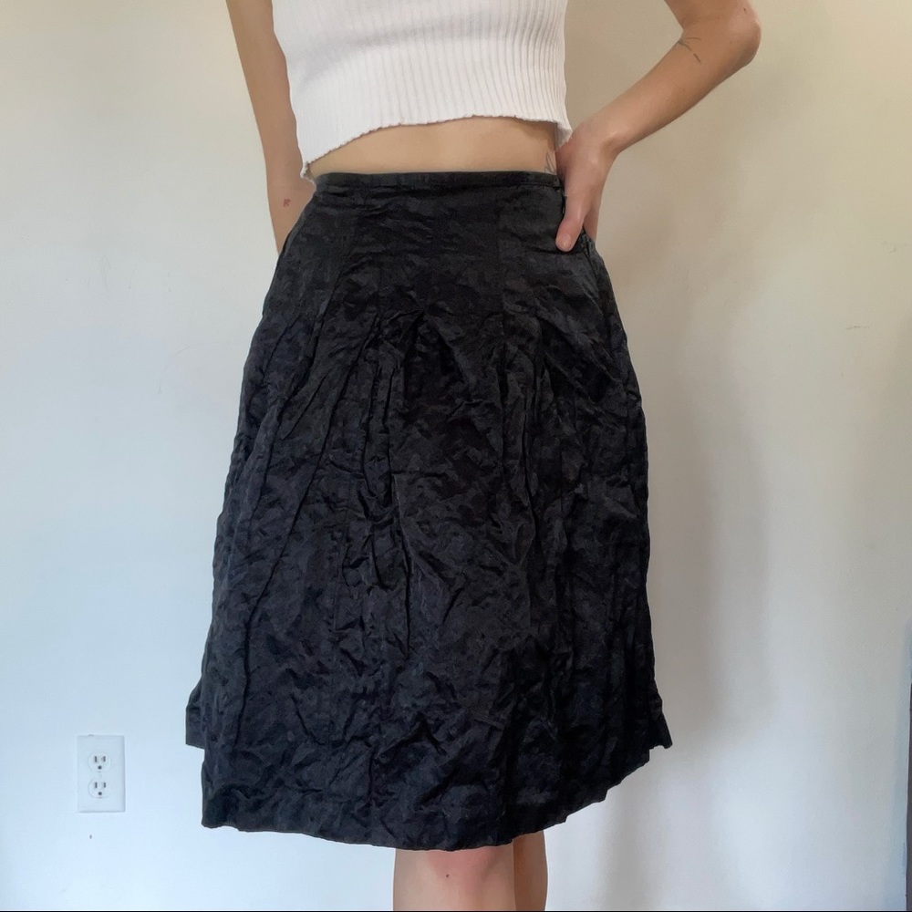 Silk wrinkle skirt